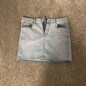 Button up denim skirt